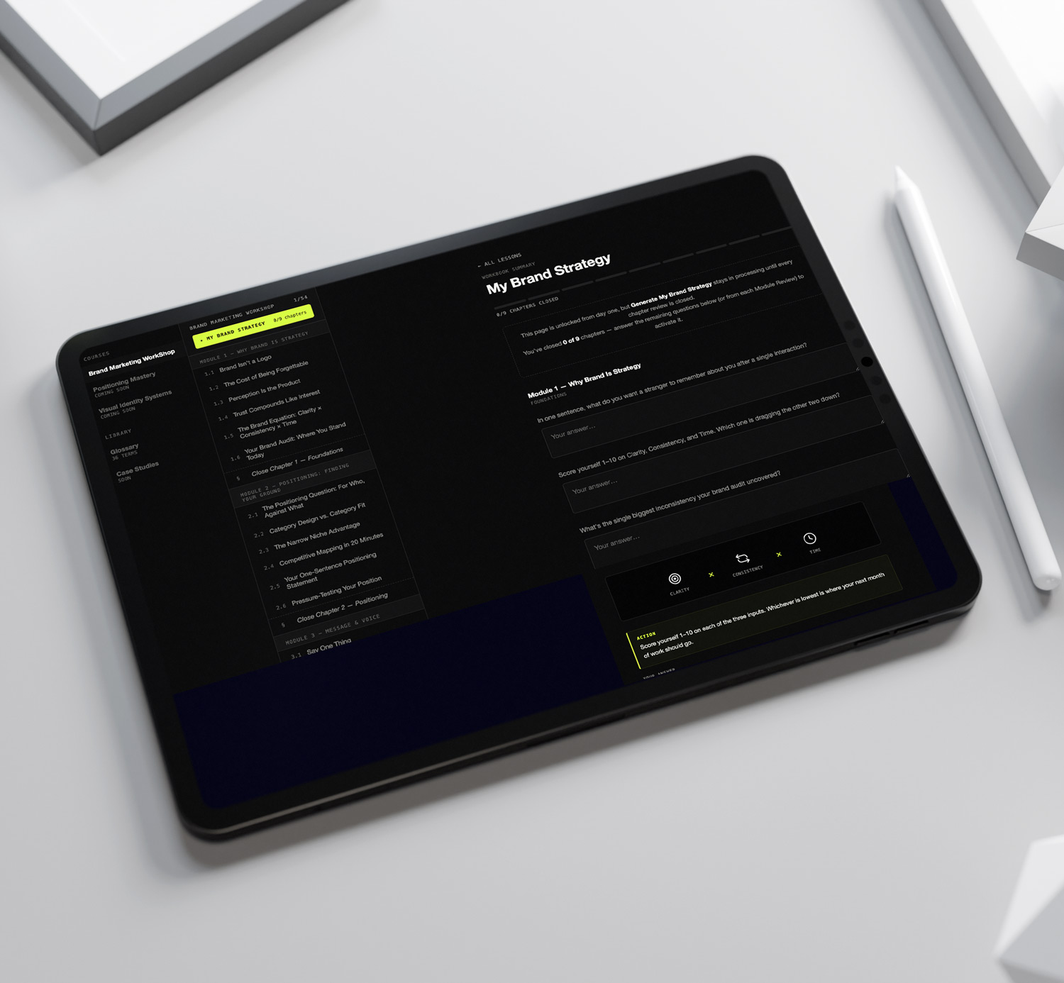 Brand Marketing WorkShop course platform preview